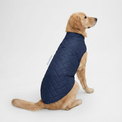 Navy Blue Puffer Quilted Jacket for Dogs & Cats