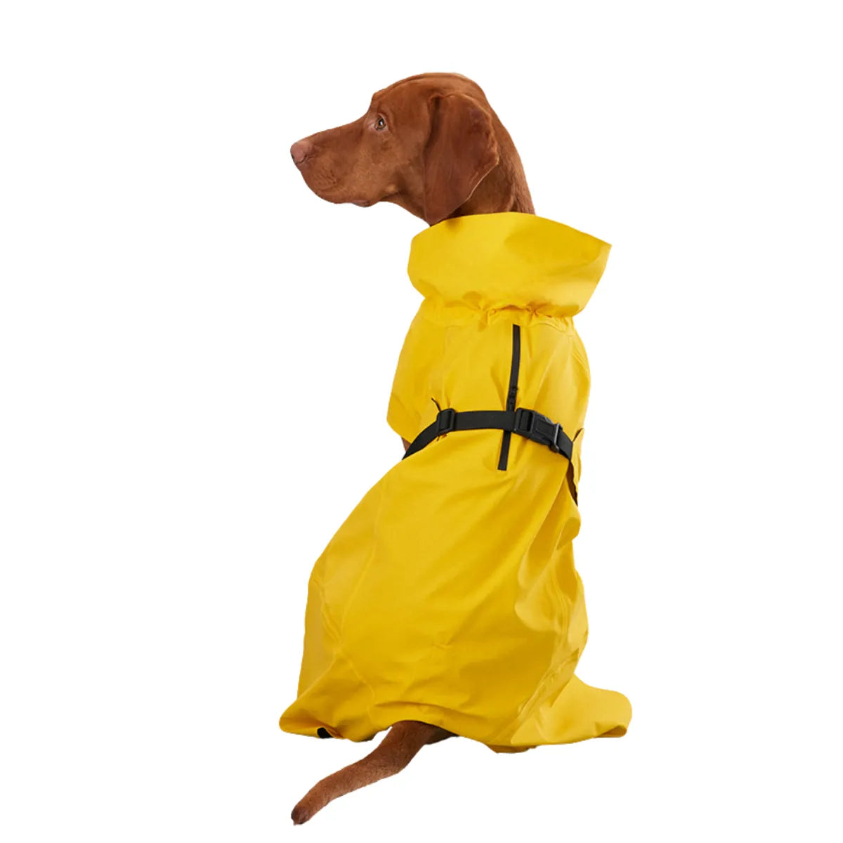 Yellow Waterproof Dog Raincoat with Hood