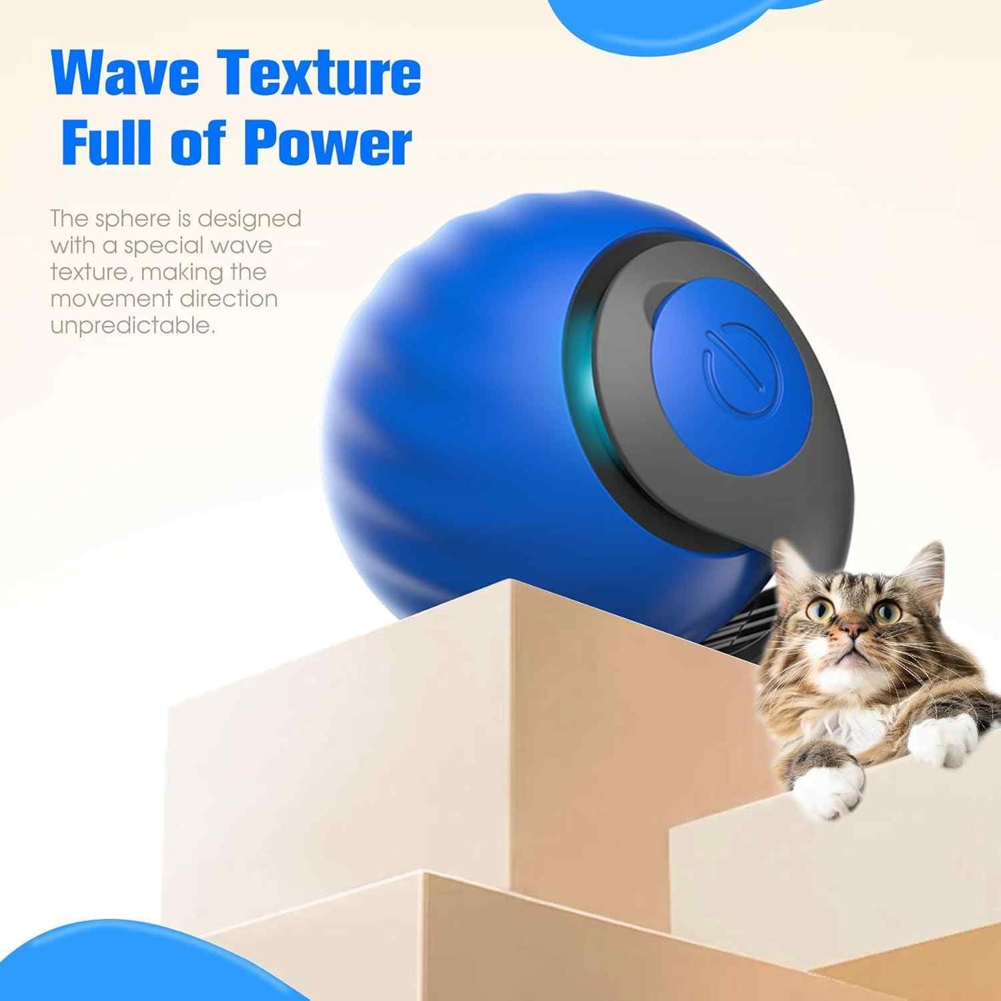 Smart Automatic Rolling Pet Toy Ball | Rechargeable Interactive Dog & Cat Toy