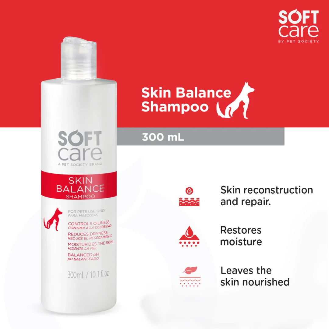Soft Care Skin Balance Shampoo for Dogs & Cats | Gentle & Healthy Coat 300ML