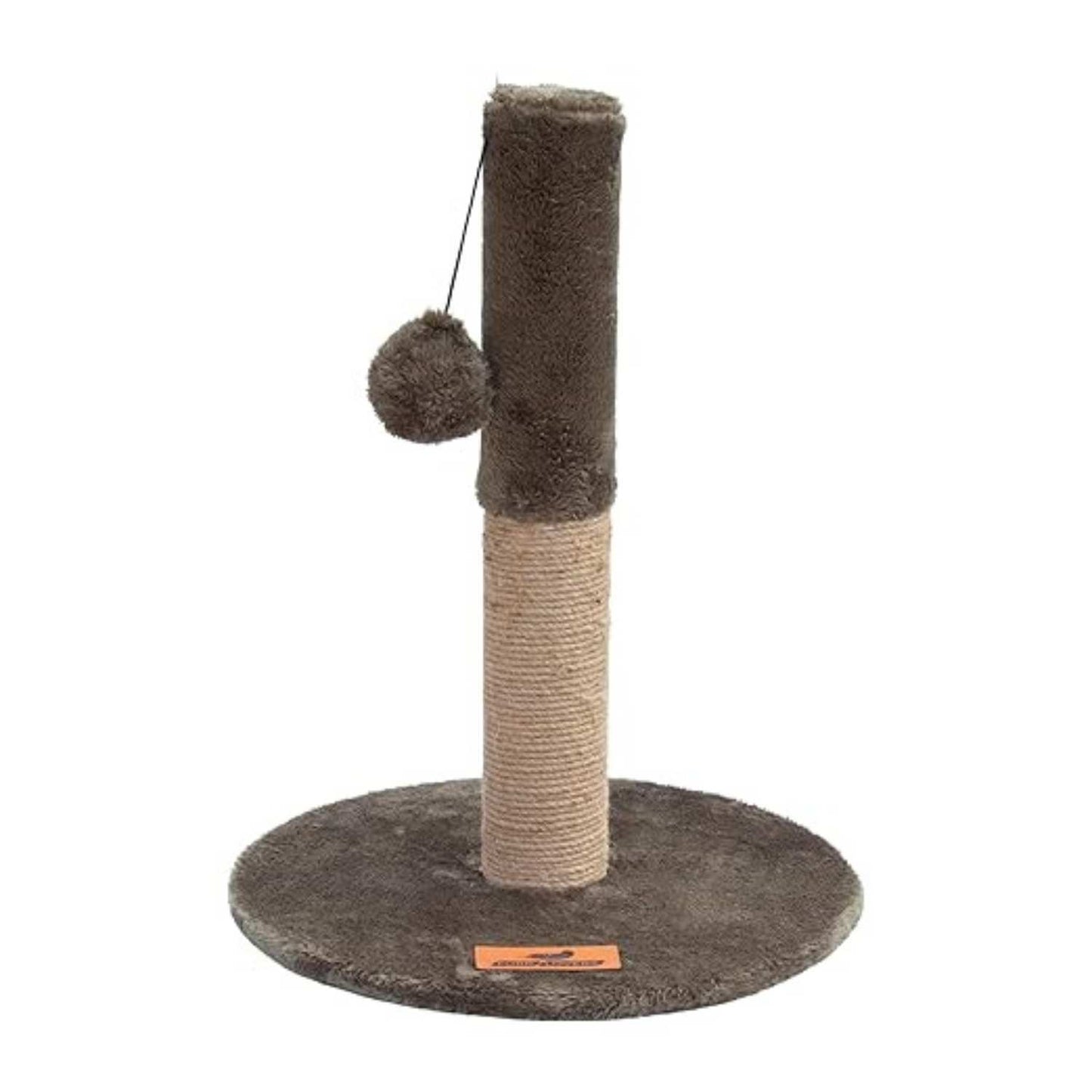 Plush Fabric Cat Tree Scratcher, 20Inch Height, Modern Multi-Level Design, Pink Plush with Jute Rope Post (Green)