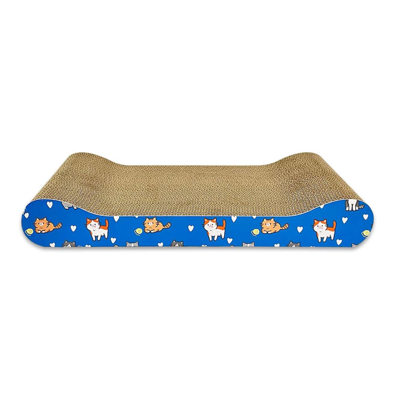 2-in-1 Reversible Cat Scratcher with Catnip for Indoor Cats & Kittens