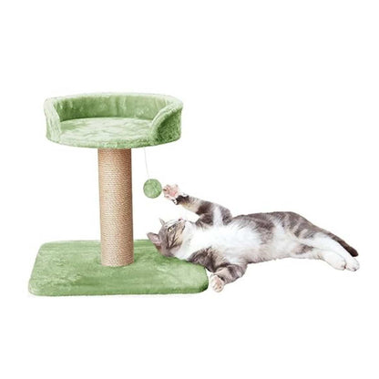 Activity Kitten Cat Tree - Hanging Ball | Top Seat | Jute Rope Scratching Post (Height 16 Inch)