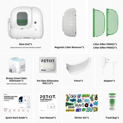 Purabot Max Pro Automatic Self-Cleaning Cat Litter Box (White)