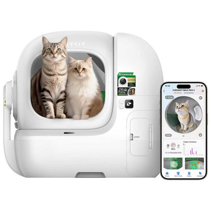 Automatic Cat Litter Box with AI Camera & Wide Angle Lens
