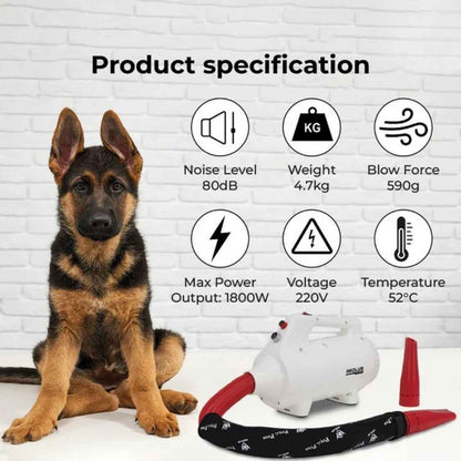Tsunami Pet Dryer | Single Motor Dog Grooming Blower Machine