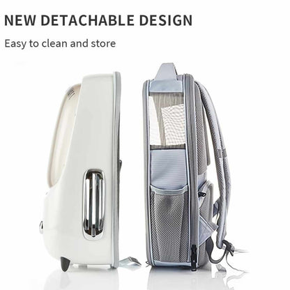 Pet Backpack Carrier With Fan & Light | Airline Approved Bubble Pet Travel Backpack