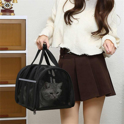 Soft Side Pet Carrier Bag | Portable Cat & Dog Travel Handbag