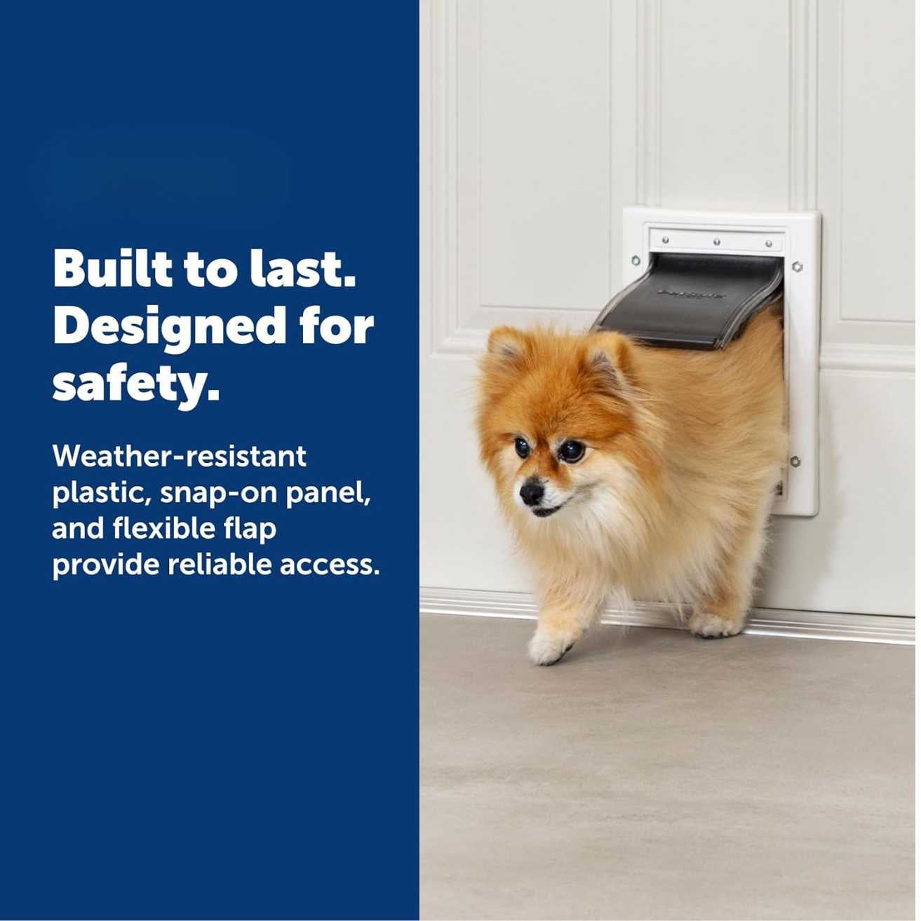 Plastic Pet Door with Soft Tinted Flap | Easy Install Cat & Dog Flap