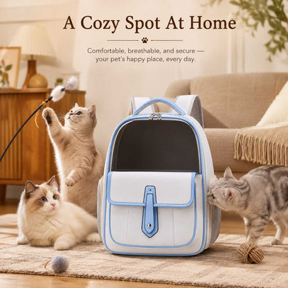 Pet Carrier Backpack For Cats With Breathable Mesh Sides