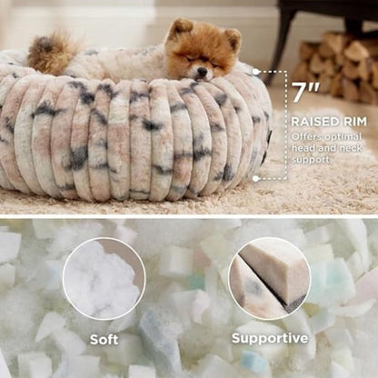 Donut Pet Bed for Cats & Small Dogs – Soft Plush, Cozy, Reversible 2-in-1, Washable, Extra-Small