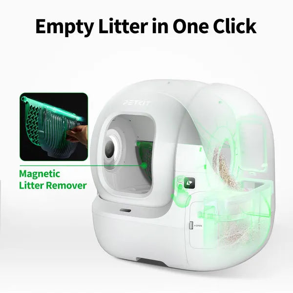 Purabot Max Pro Automatic Self-Cleaning Cat Litter Box (White)