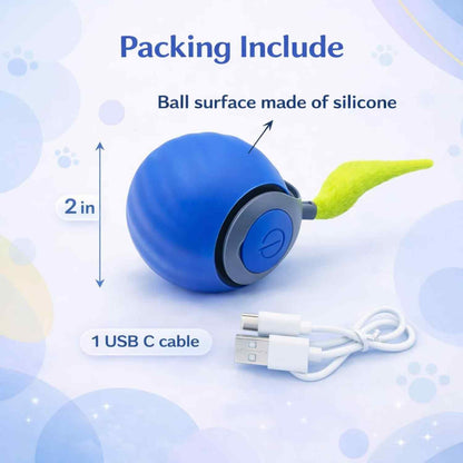 Smart Automatic Rolling Pet Toy Ball | Rechargeable Interactive Dog & Cat Toy