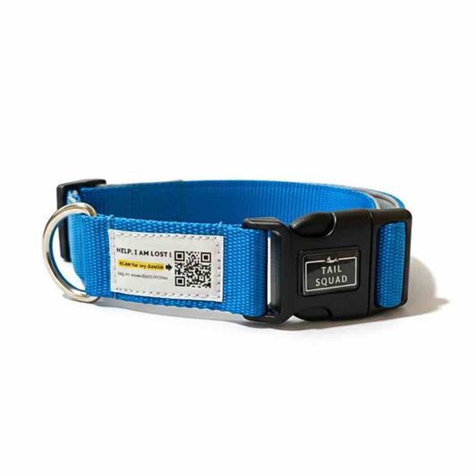 Pet Collar With QR Code | Smart ID Safety Collar For Dogs (Blue)
