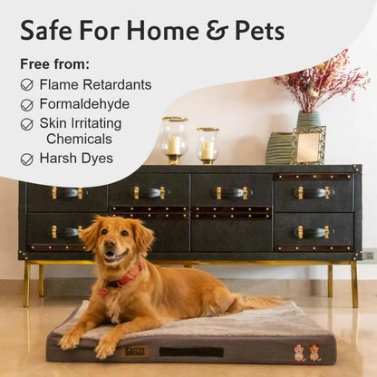 Memory Foam Orthopedic Dog Bed | Durable & Comfortable (Grey)