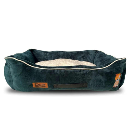 Lounger Dog Bed with Removable Cushion | Soft Washable Pet Sofa Bed with Anti Slip Base