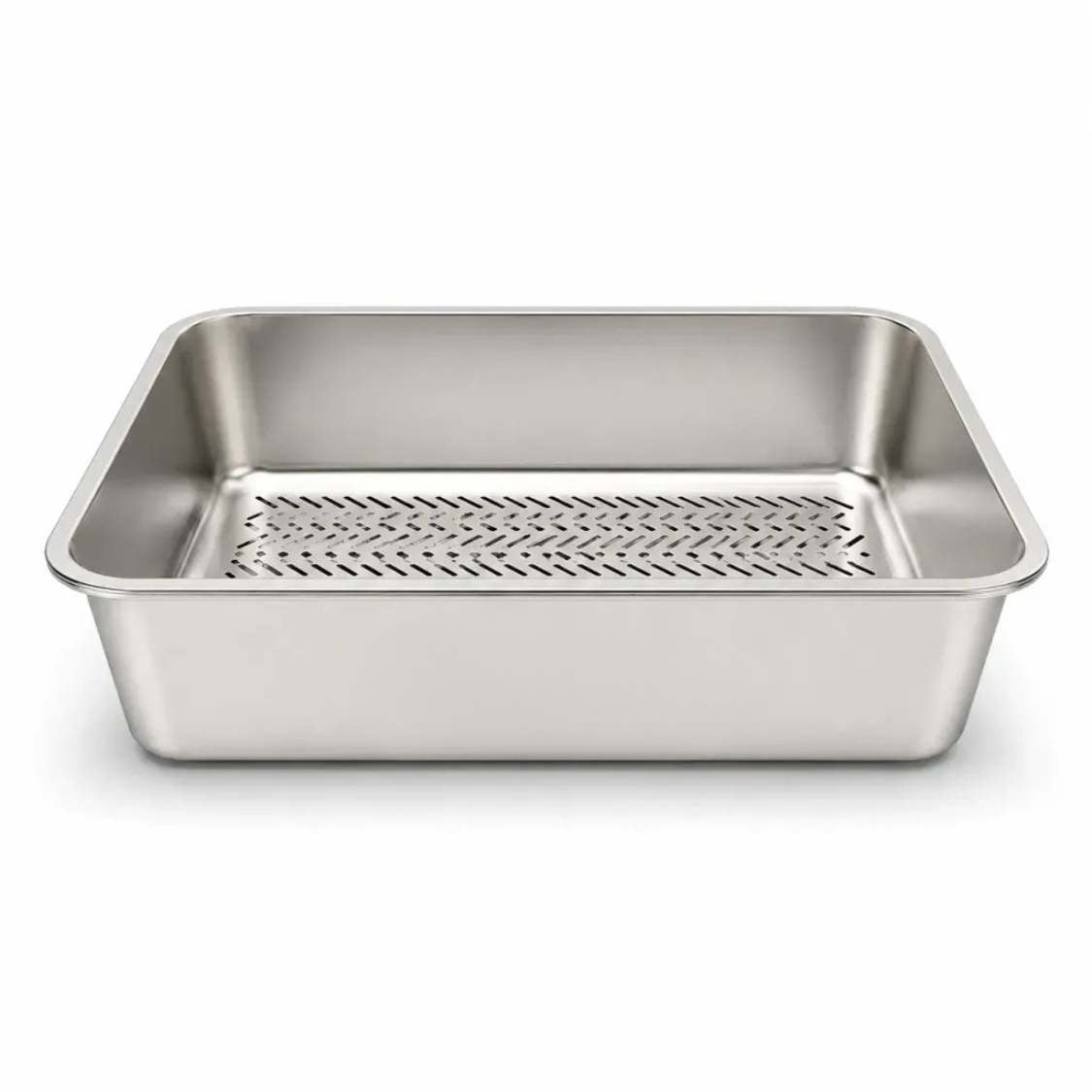 Stainless Steel Sifting Cat Litter Tray | Easy Clean Twin Tray