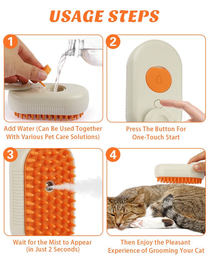 Pet Steam Brush | Steam Grooming & Hair Removal for Pets