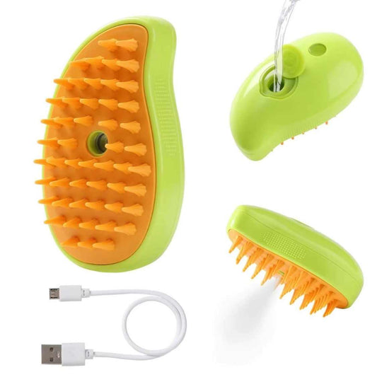 Pet Grooming Steam Brush | Safe & Easy Hair Care For Dogs & Cats