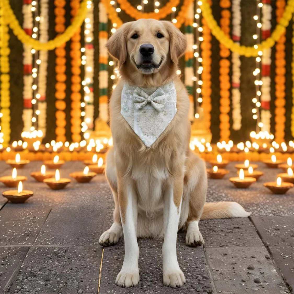 Stylish Carnival Bliss Dog Bandana | Festive Pet Wear