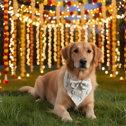 Scarlet Spark Dog Bandana | Comfortable Adjustable Festive Wear