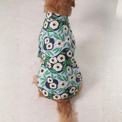 Tropical Bloom Designer Dog Shirt | Floral Summer Casual Outfit for Dogs