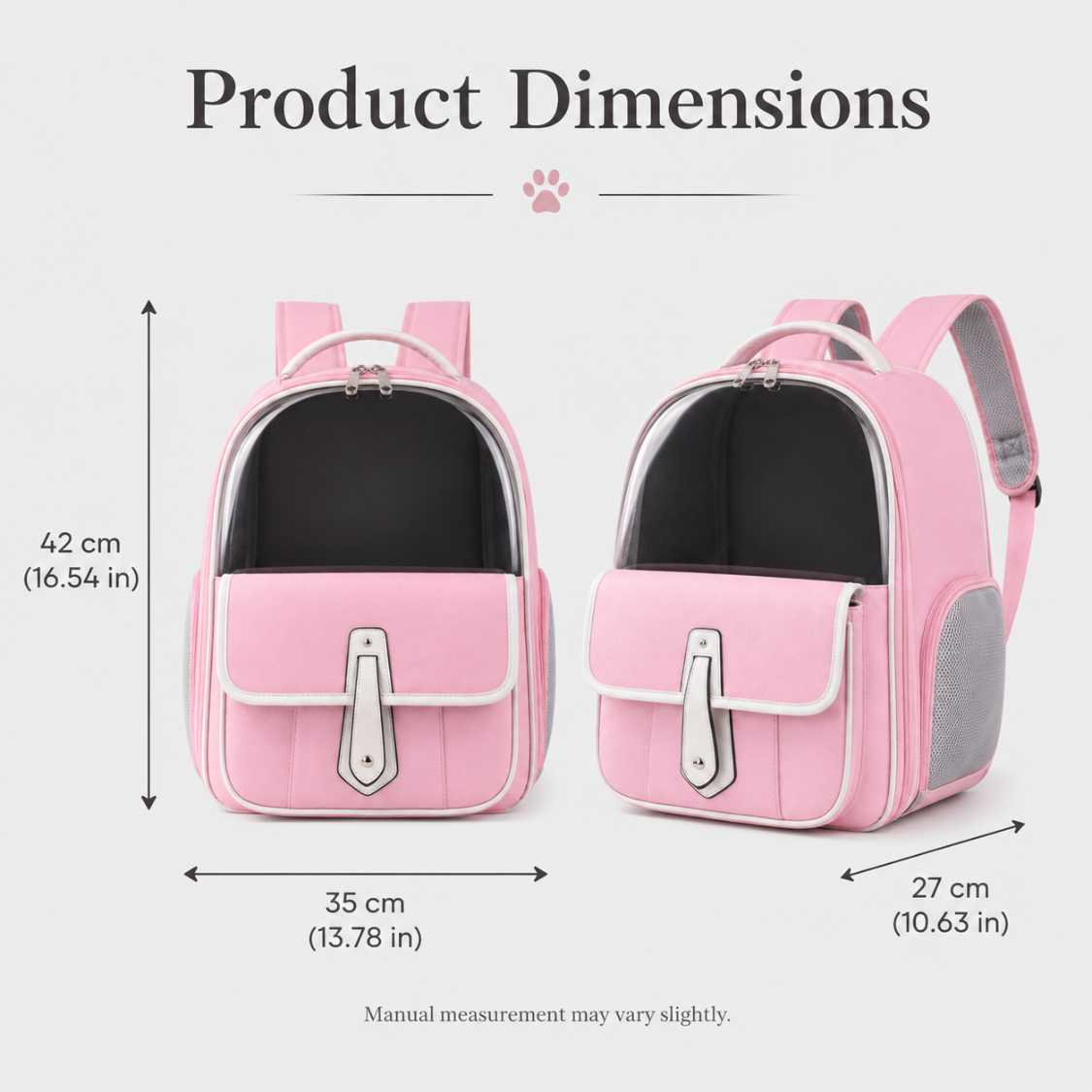 Breathable Pet Carrier Backpack With Front Pocket For Easy Travel