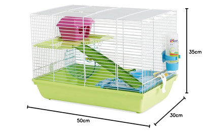 Martha Triple Hamster & Guinea Pig Cage | Fun Activity Cage for Small Pets