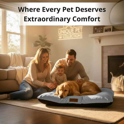 Reversible Pet Bed Washable Velvet Bed With Soft Mattress For Dogs & Cats (Grey)