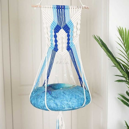 Macrame Pet Swing Bed | Hanging Cat & Dog Bed Without Pillow