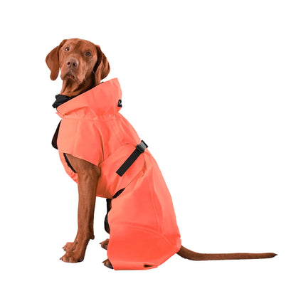 Red Waterproof Dog Raincoat with Hood