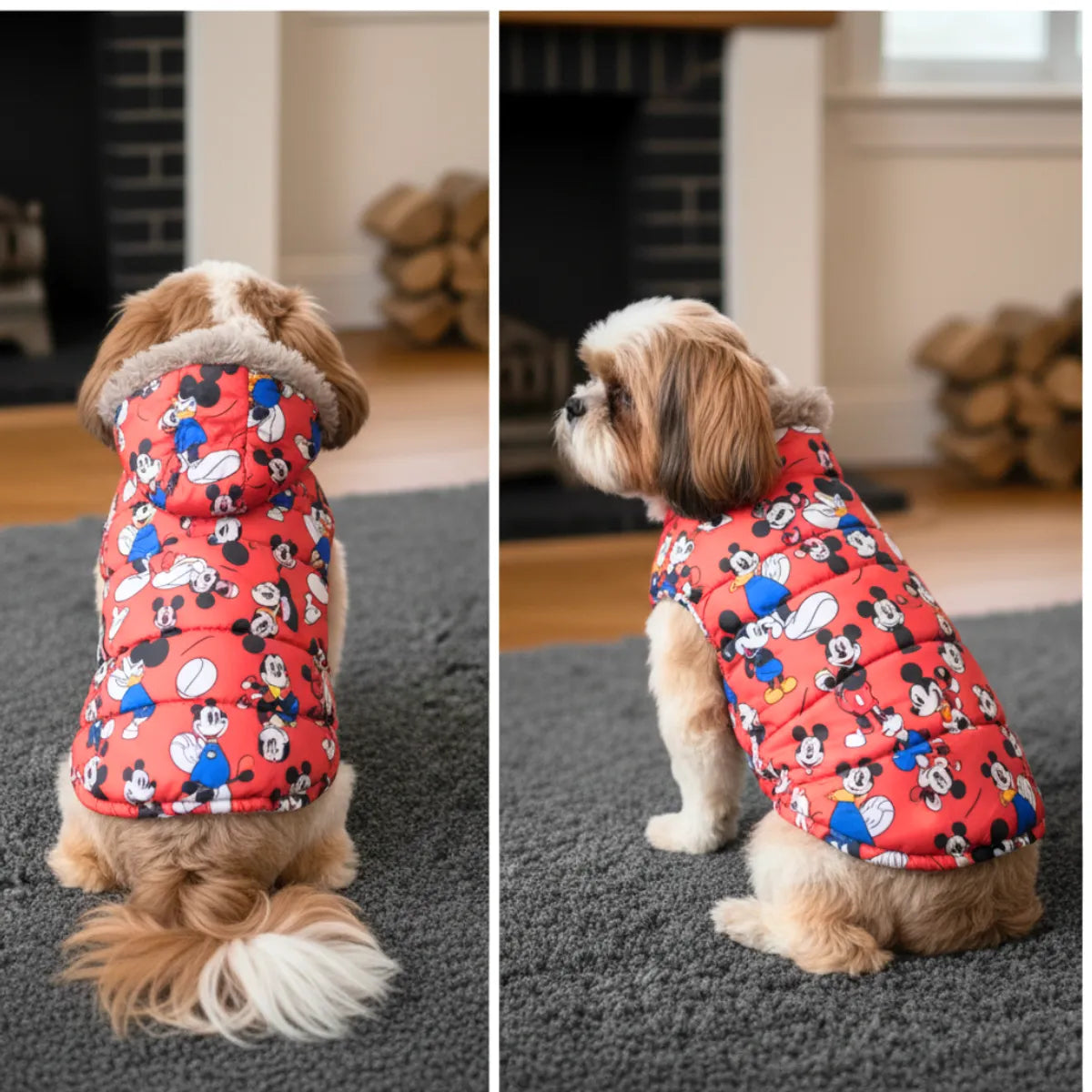 Warm & Lightweight Mickey Mouse Dog Winter Coat
