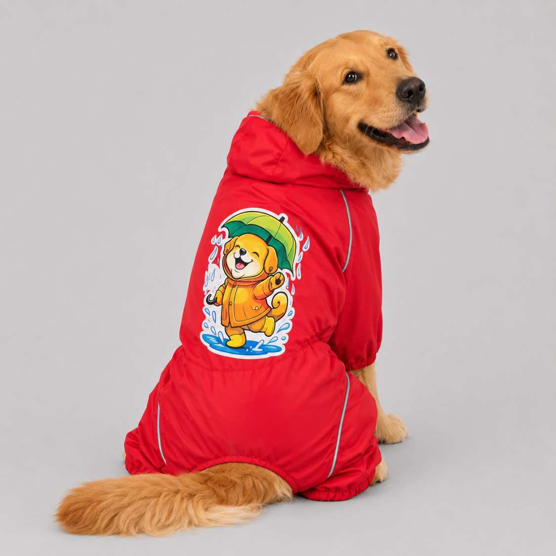 Happy Paws Dog Raincoat | Waterproof Cartoon Monsoon Jacket