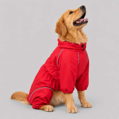 Rain Armor Elite Dog Jumpsuit | Full Body Waterproof with Adjustable High Neck