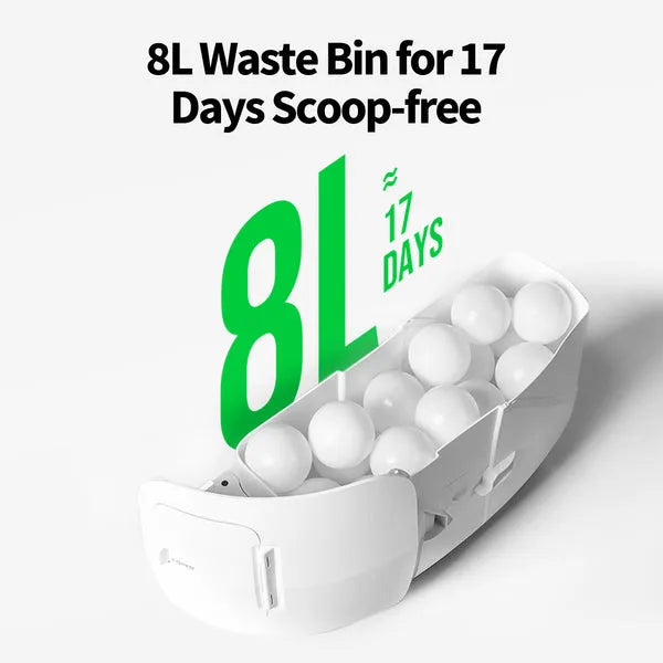 Purabot Max Pro Automatic Self-Cleaning Cat Litter Box (White)