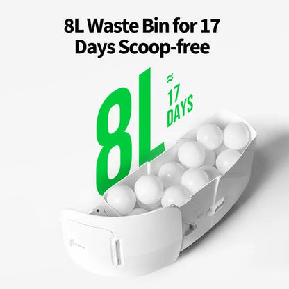 Purabot Max Pro Automatic Self-Cleaning Cat Litter Box (White)