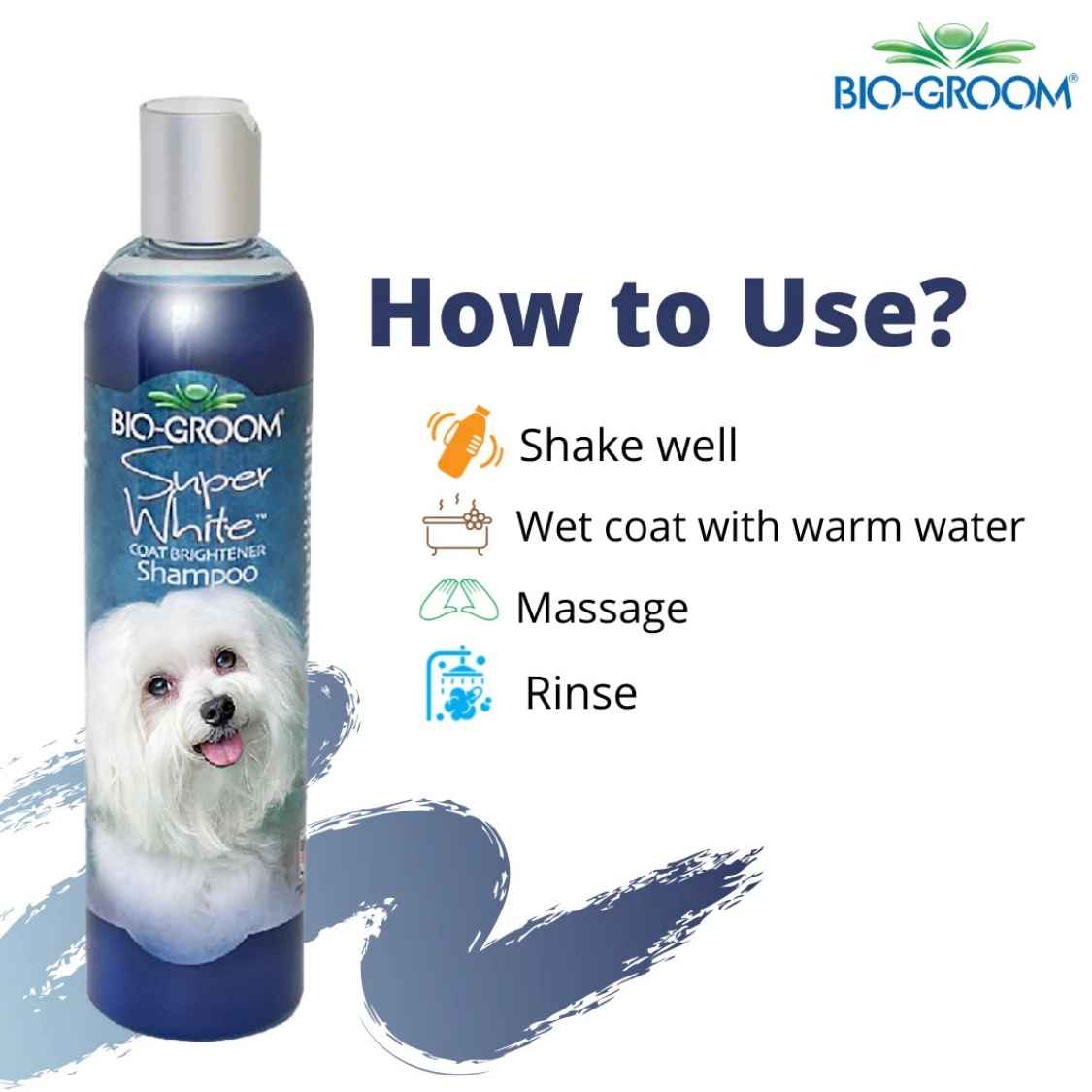Bio Groom Pet Shampoo | Bright White Coat & Deep Clean 355ML