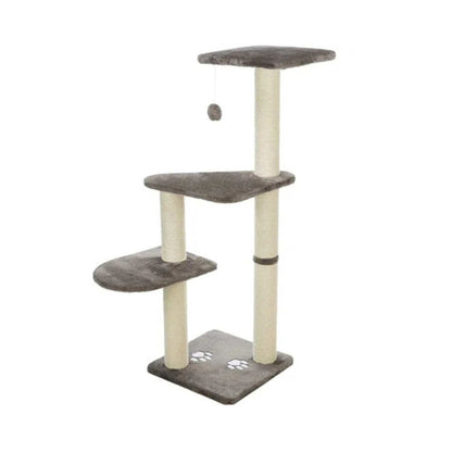Altea Scratching Wave on Post with Paw Print for Cats (White/Grey)