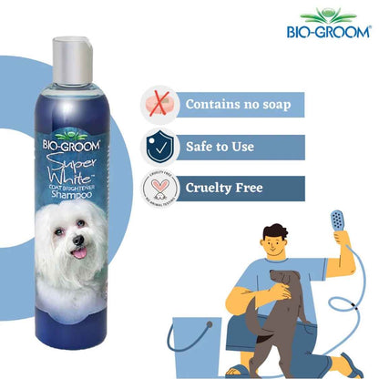 Bio Groom Pet Shampoo | Bright White Coat & Deep Clean 355ML