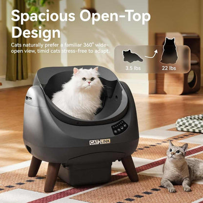 Automatic Self Cleaning Litter Box for Cats | WiFi, AI Monitoring, Multi Cat Household