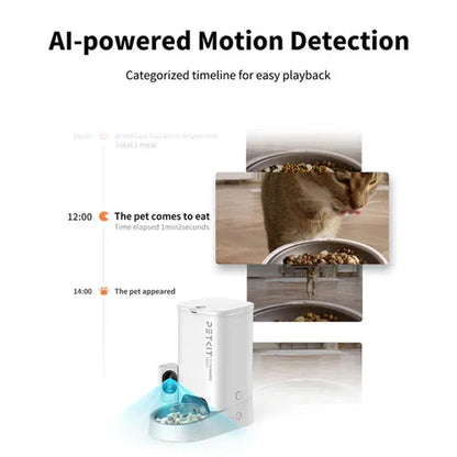 Automatic 2.4G WiFi Food Dispenser With HD Camera For Dogs And Cats