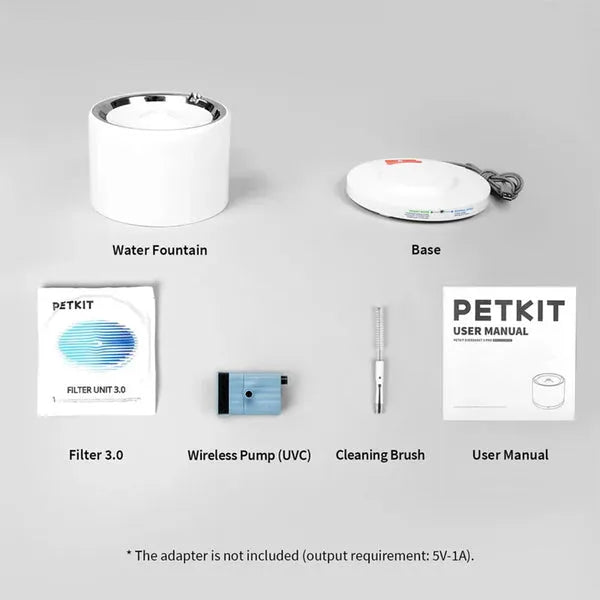 Automatic Pet Water Fountain For Cats & Dogs | Eversweet 3 Pro (White)