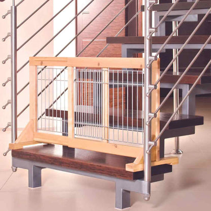 Trixie Pinewood Dog Barrier With Door | Indoor Pet Safety Gate