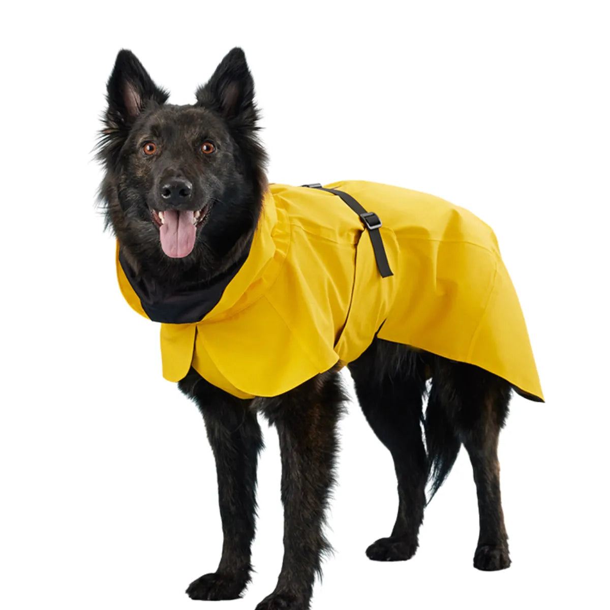 Yellow Waterproof Dog Raincoat with Hood