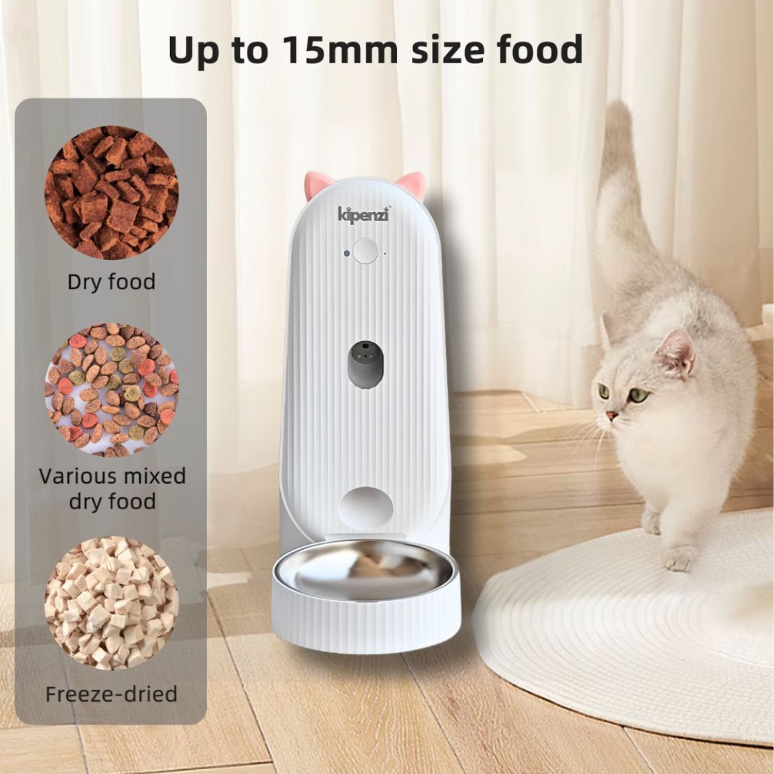 Smart Automatic Pet Feeder with Camera | App Control for Cats & Dogs