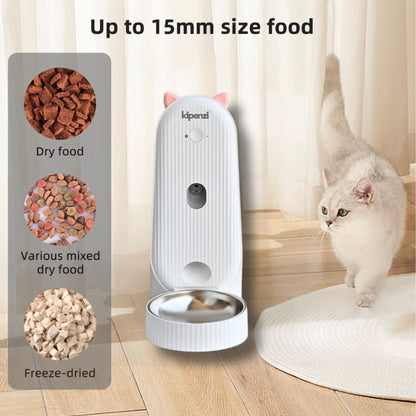Smart Automatic Pet Feeder with Camera | App Control for Cats & Dogs