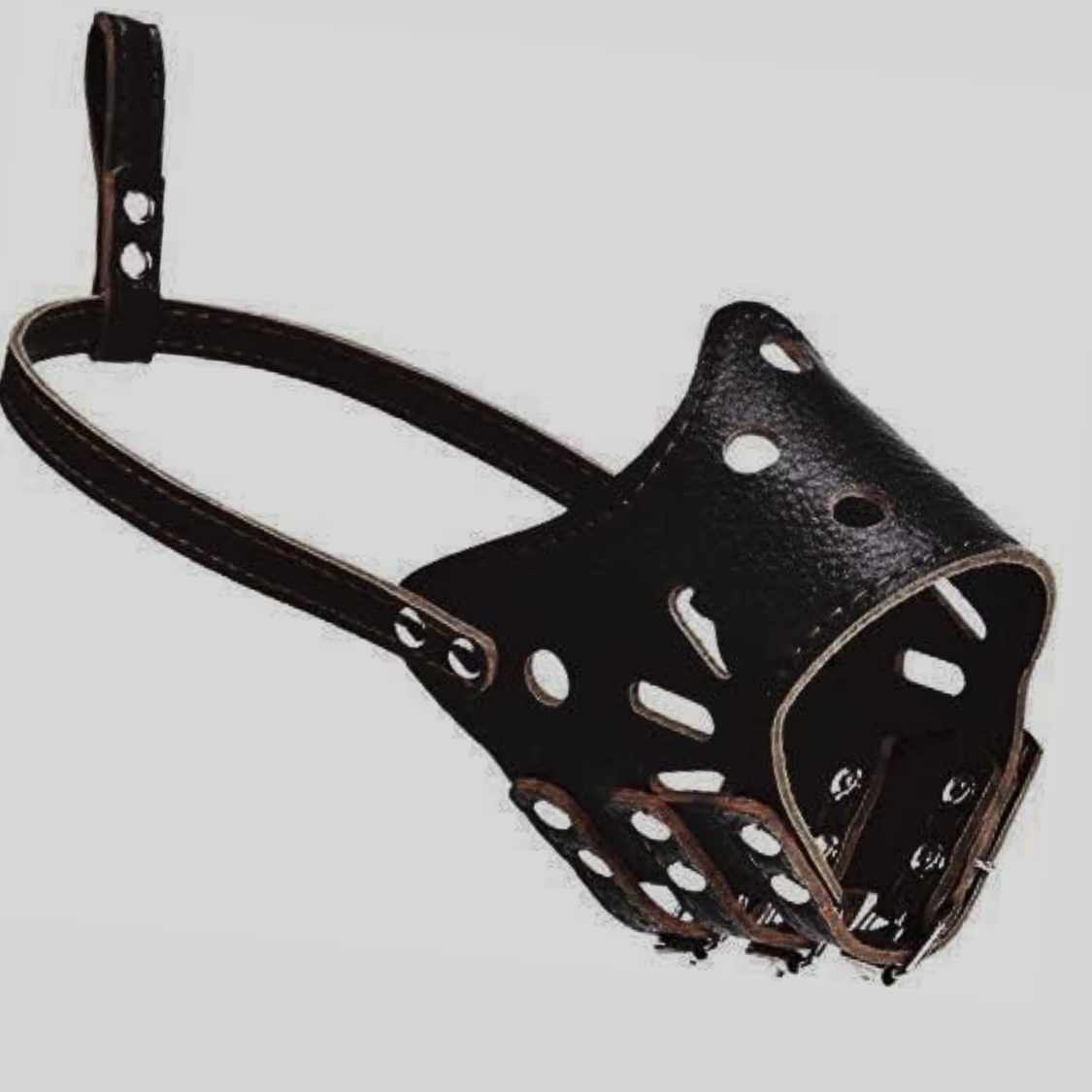 Adjustable Leather Dog Muzzle | Anti-Bite & Anti-Bark Control