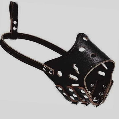 Adjustable Leather Dog Muzzle | Anti-Bite & Anti-Bark Control