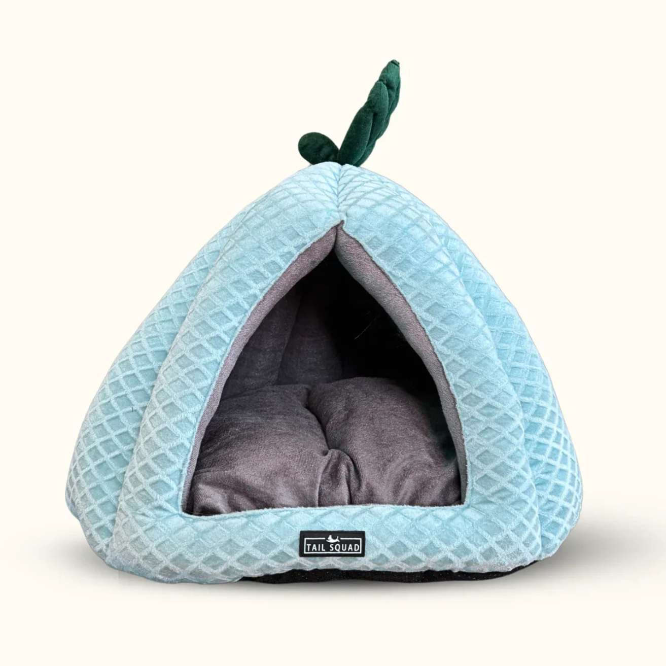 Premium Soft Pumpkin-Shaped Cat & Dog Hut (Ice Blue)