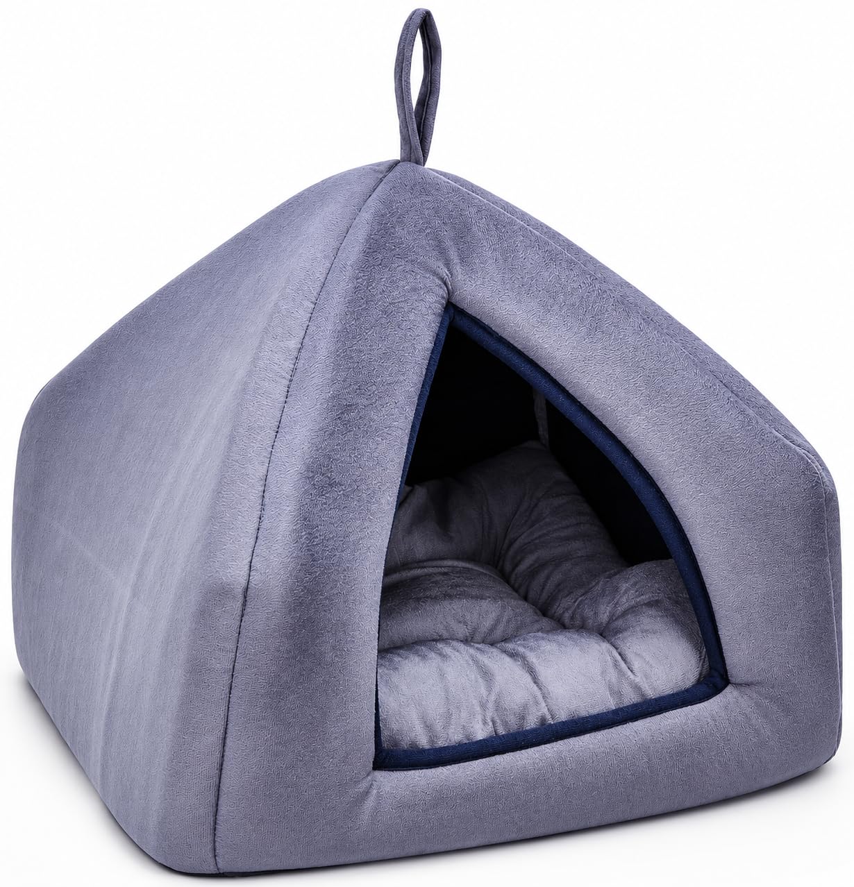 Soft Plush Pet Tent Bed | Cozy Cat & Dog Cave House with Cushion